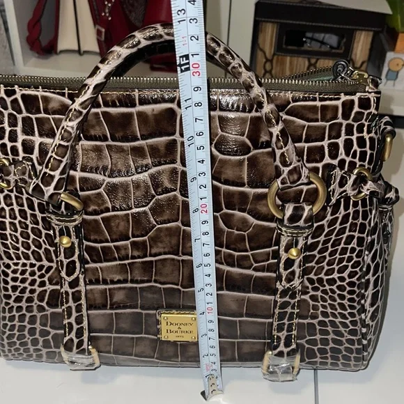 Hard to find!! Dooney & Bourke Croco Fino satchel. Brown crocodile. - Picture 7 of 8